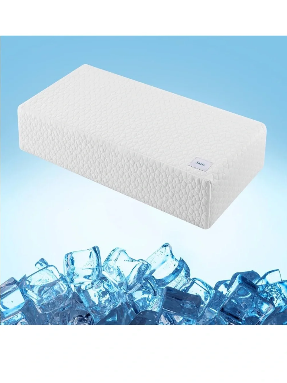 HARBOREST Ice Cube Cooling Pillow for Side Sleepers Memory Foam Side Sleeper